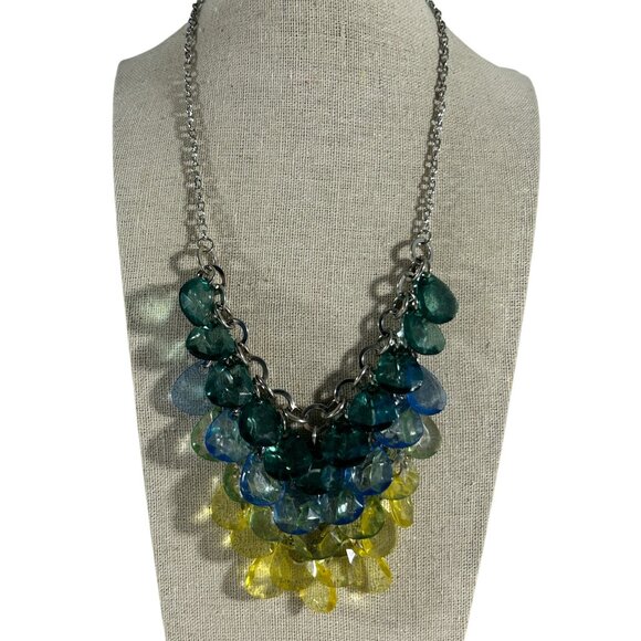 Lot 10 Beaded Necklaces Colorful Costume Jewelry Bib Style Multicolor Chunky - Picture 13 of 16